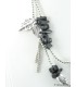 Zilverkleurige halsketting met bedels en bijpassende armband
