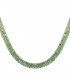 Zilverkleurige halsketting met mooie groene strass steentjes