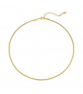 goudkleurige minimalistische halsketting gedraaid
