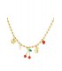 Goudkleurige hals ketting met verschillende bedels