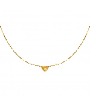 Goudkleurige ketting met een klein hartje