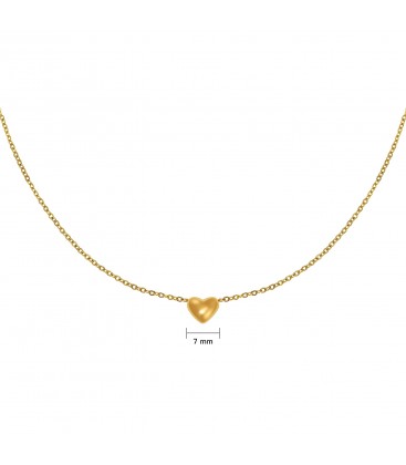 Goudkleurige ketting met een klein hartje