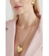 Goudkleurige halsketting met als hanger een hart