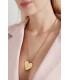Goudkleurige halsketting met als hanger een hart