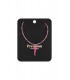 Fuchsia roze kralen halsketting met een peper hanger