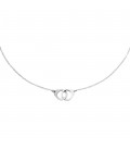 Zilverkleurige ketting met handboeien