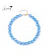 Halsketting met blauwe kralen