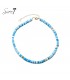Blauw gekleurde korte halsketting